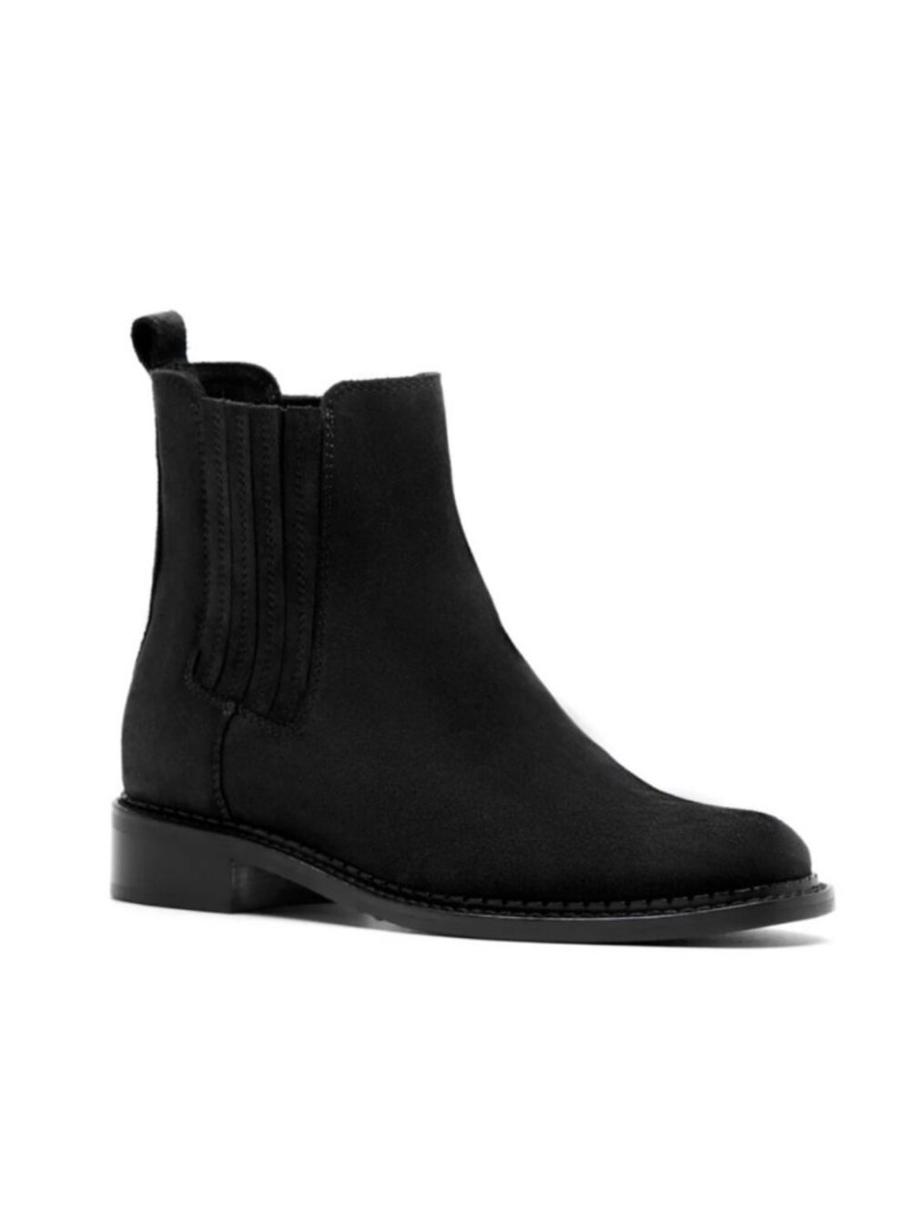 New La Canadienne Siera Suede Bootie In Black Sz 8